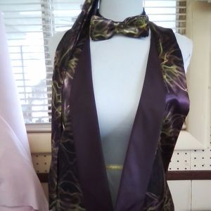 Electrified Cannabis Vest and Bow Tie or Long Tie